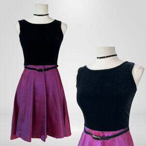 Vintage Byer Too Womens Y2K Fairy Velvet Mini Dress Size 3 Whimsigoth Hoco Event